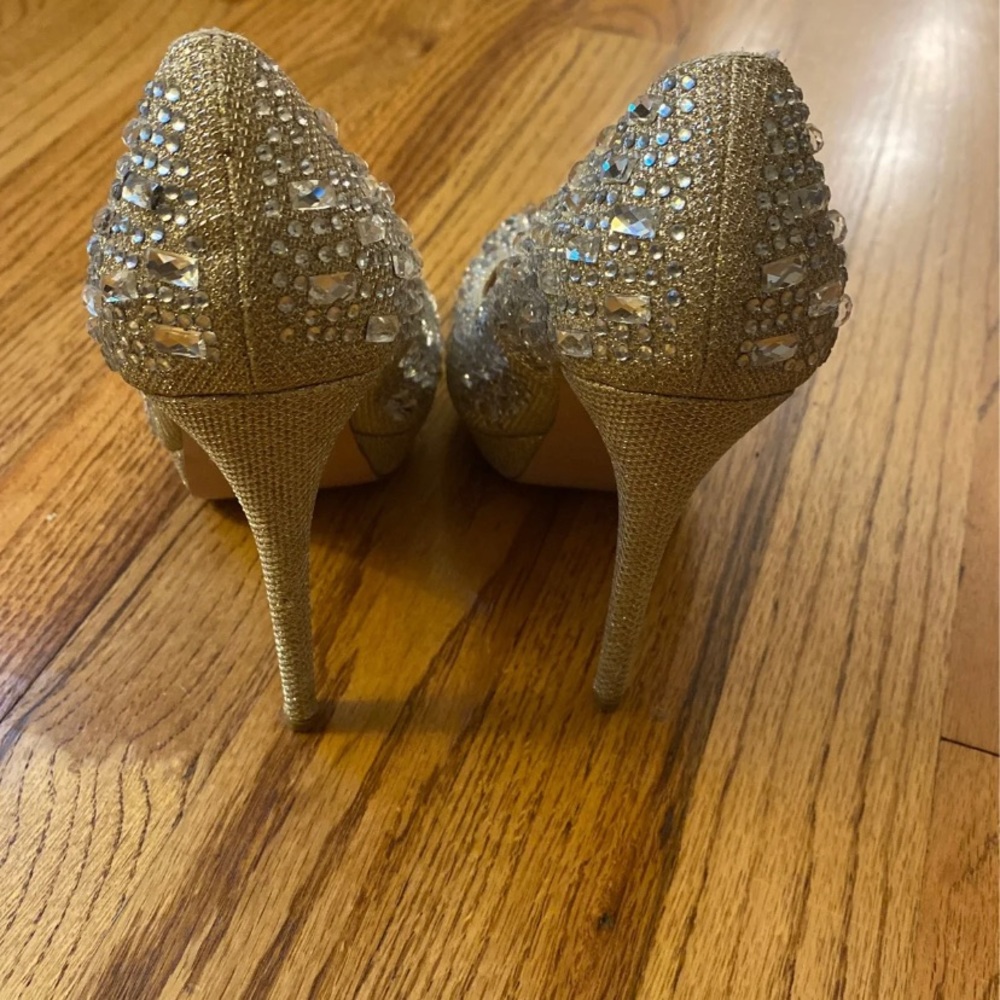 Gold Rhinestone Heels - Picture 4 of 4